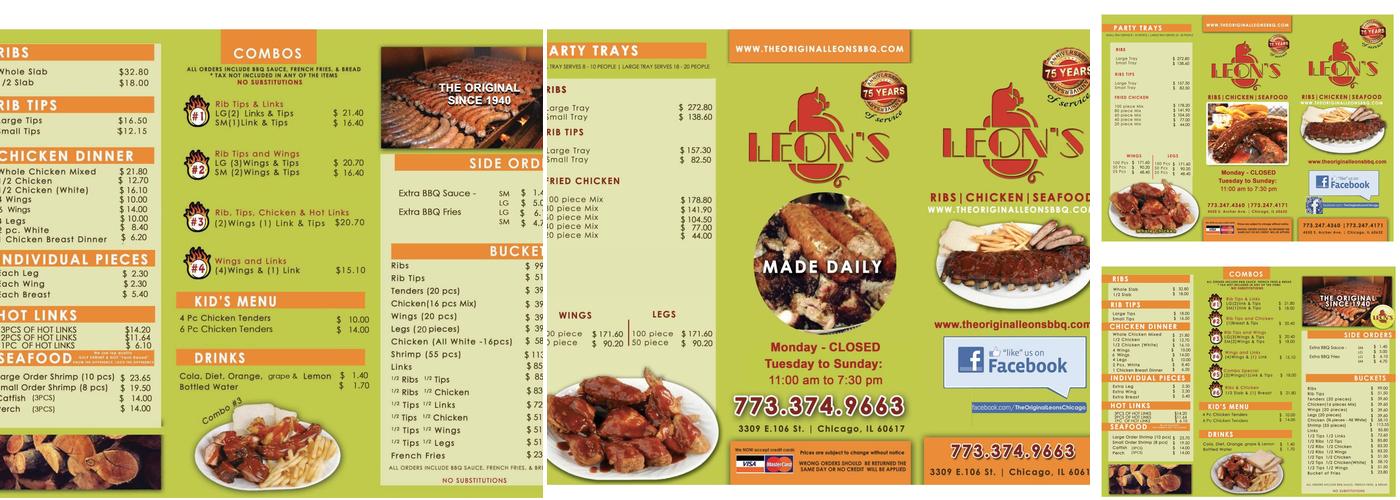 Leon's Barbeque Zone Menu