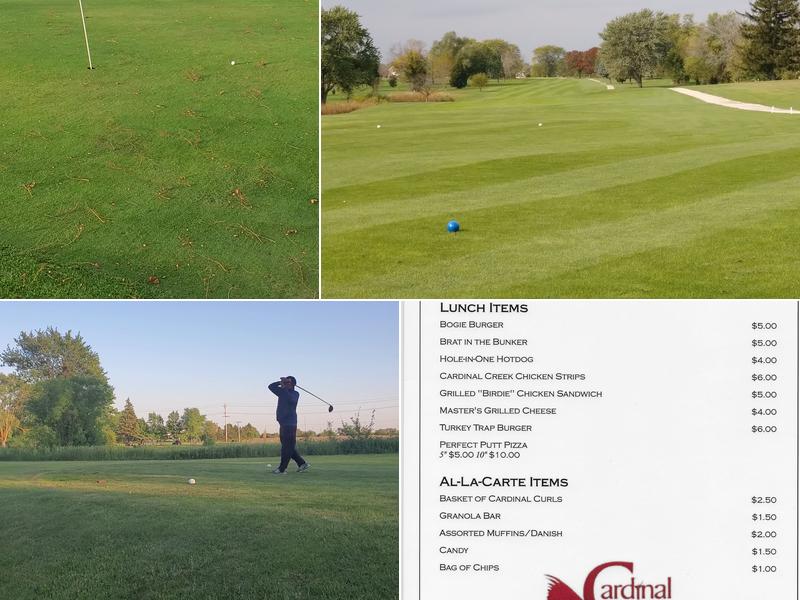 Cardinal Creek Golf Course Menu