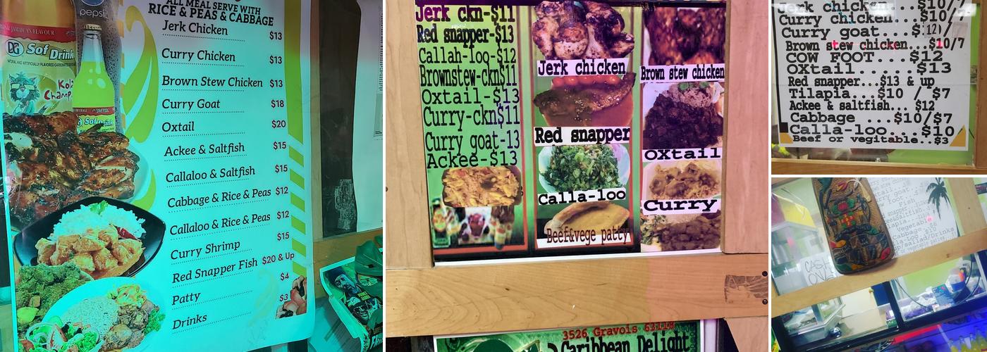 Caribbean Delight Menu