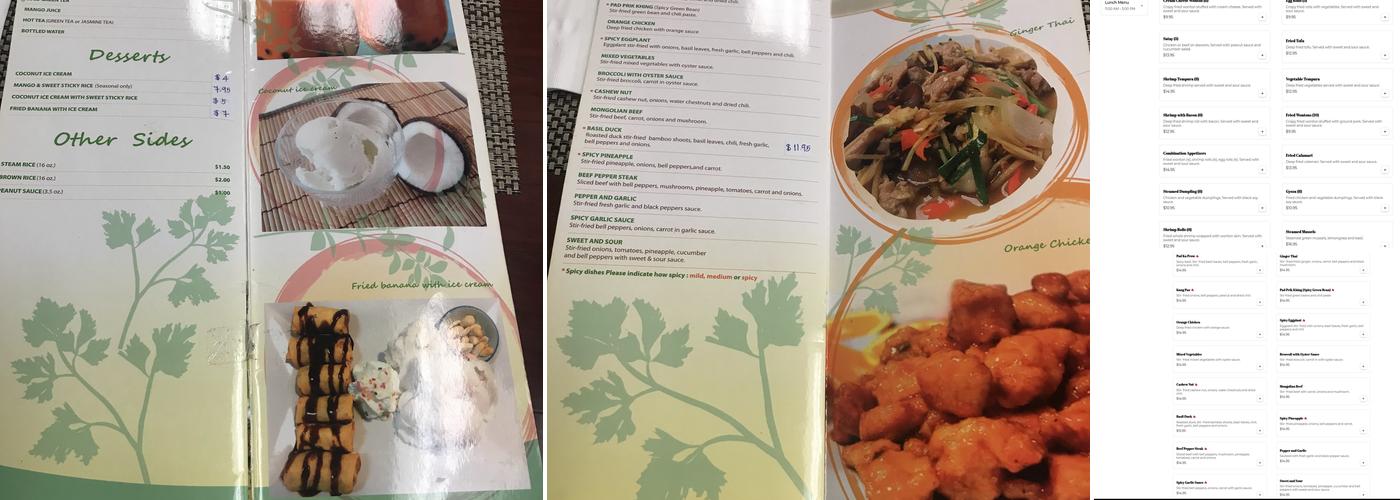 Khun Moo Thai Kitchen Menu