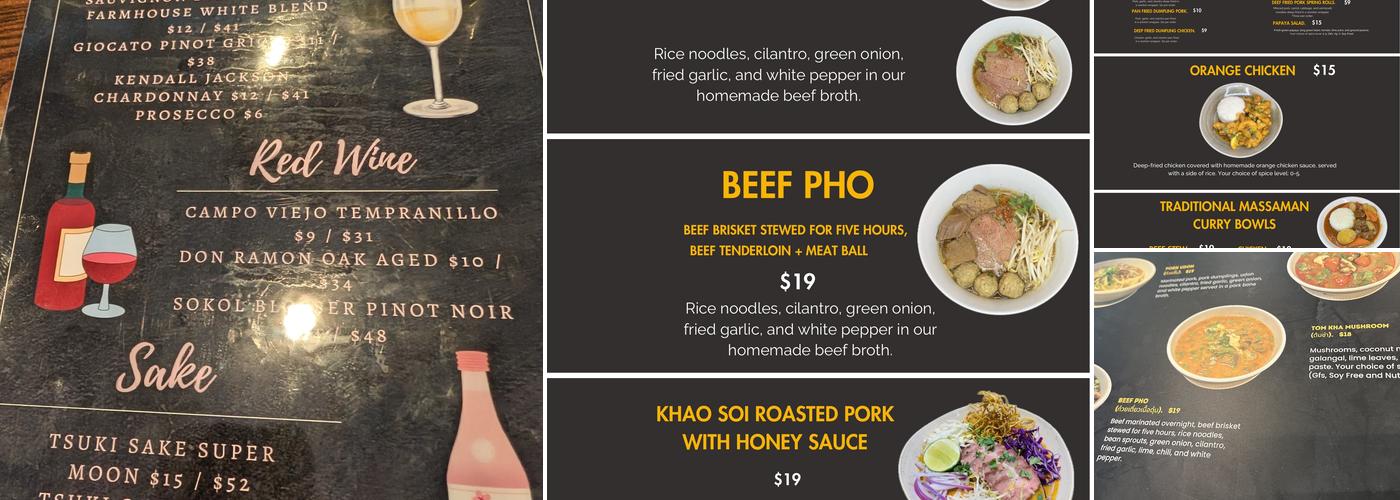 Thai Basil Bozeman Menu