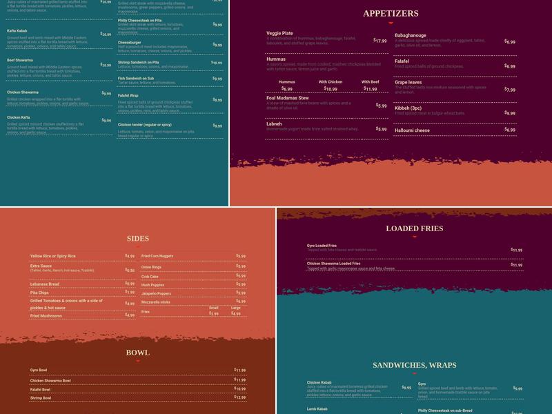 Gyro Grill Menu
