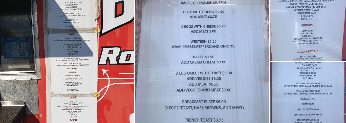 Berube's Roadside Kitchen Menu