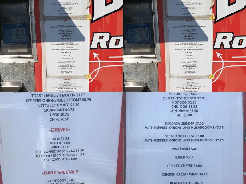 Berube's Roadside Kitchen Menu