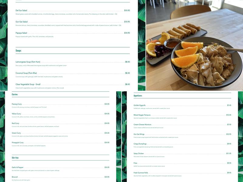 Gor Gai Thai Eatery Menu