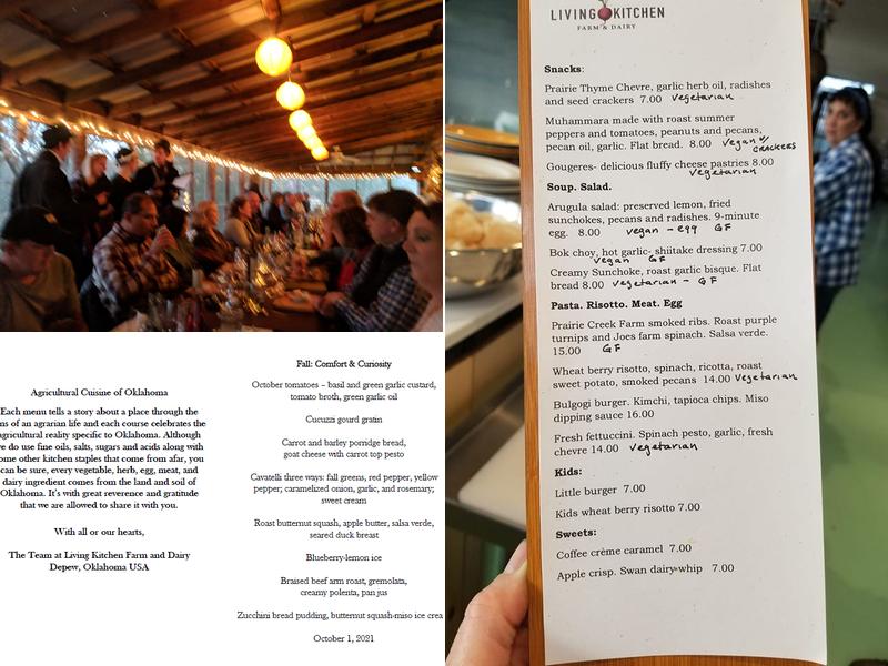 Living Kitchen Farm and Dairy Menu