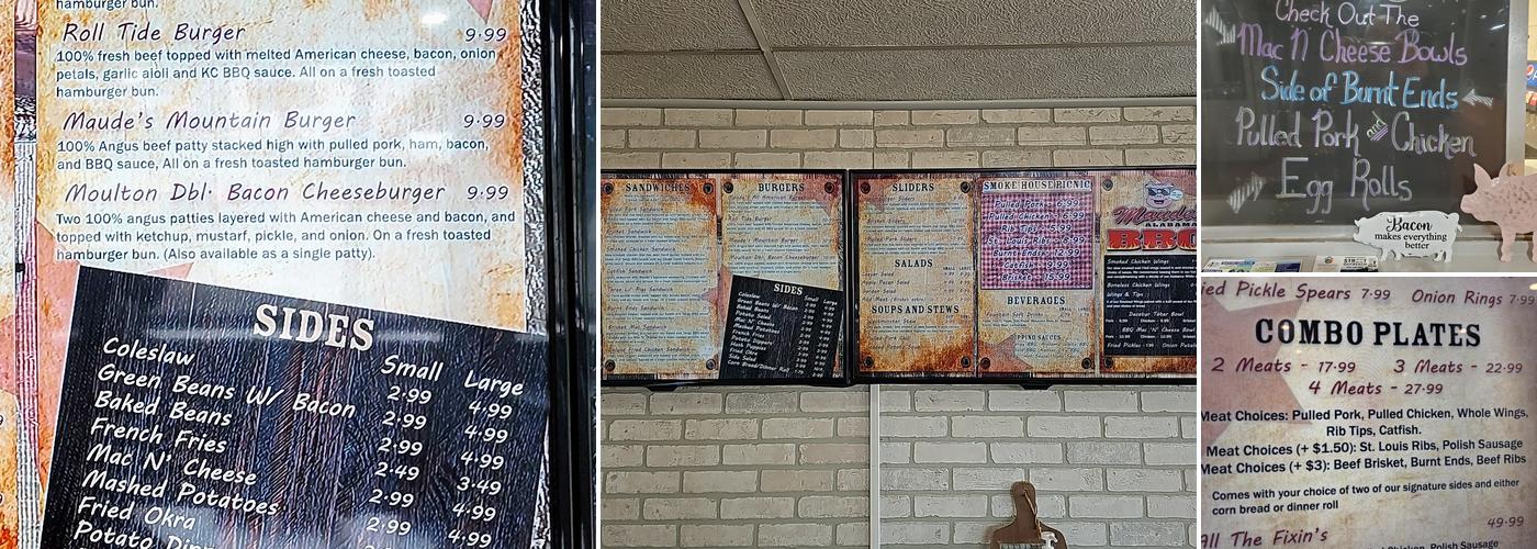 Maude's Alabama BBQ (Flint) Menu