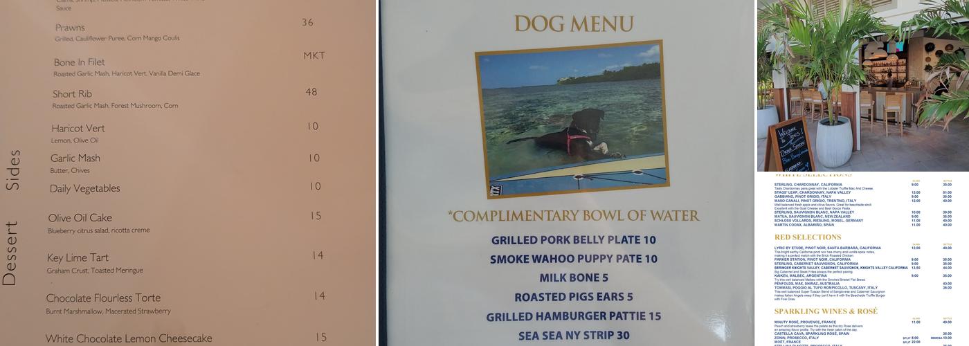 Tides Beachside Bar & Grill Menu
