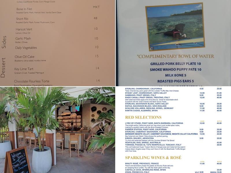 Tides Beachside Bar & Grill Menu