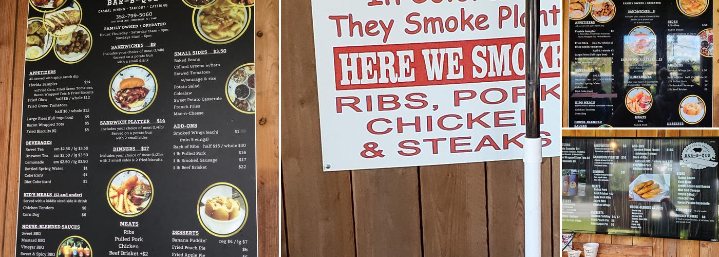 Deep South Family BBQ Menu