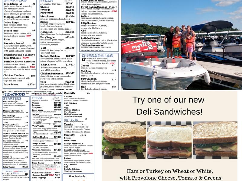 Hoosier Hills Marina Menu