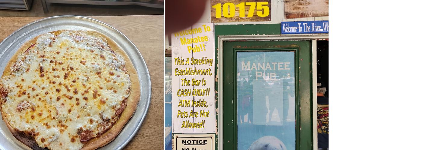 Manatee Campground Marina Pub Menu