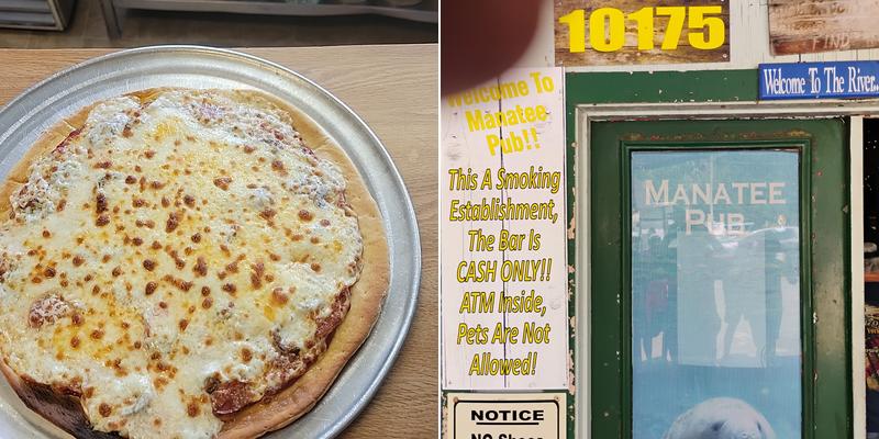 Manatee Campground Marina Pub Menu