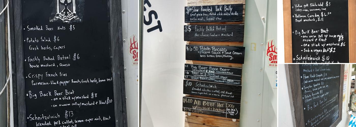 The Black Forest Menu