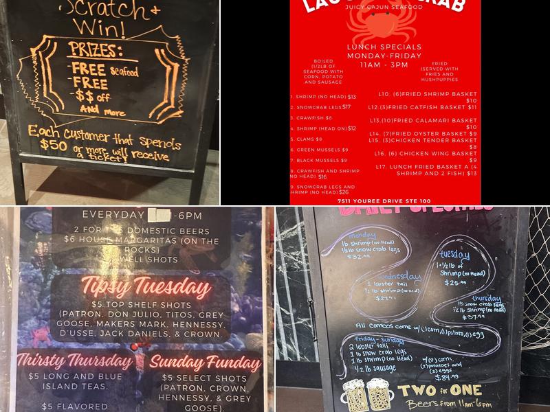 Laughing Crab -Cajun Seafood Menu