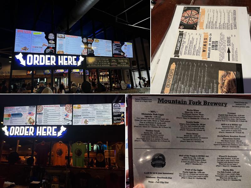 Mountain Fork Brewery Menu