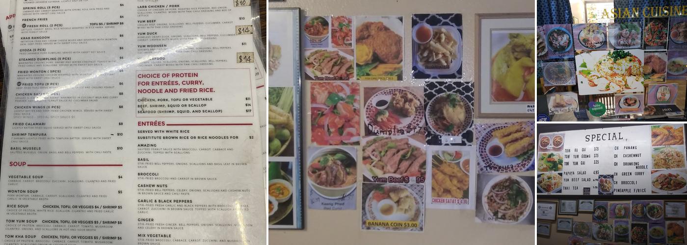 Thai To go Menu
