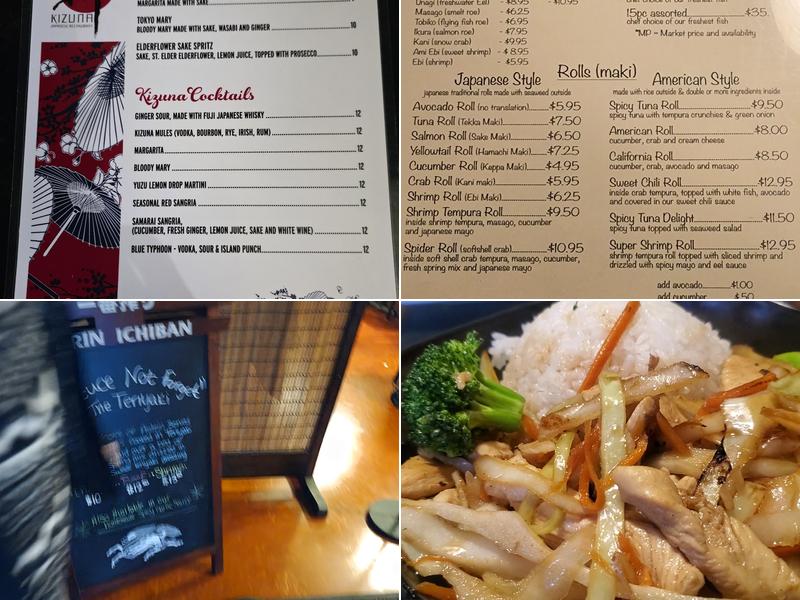 Kizuna Japanese Restaurant Menu