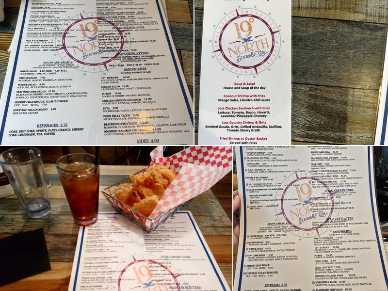 19 North Seafood and Grill Menu