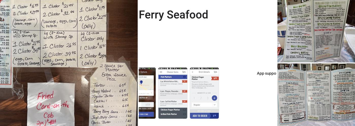 Seafood and More Garners Ferry Menu