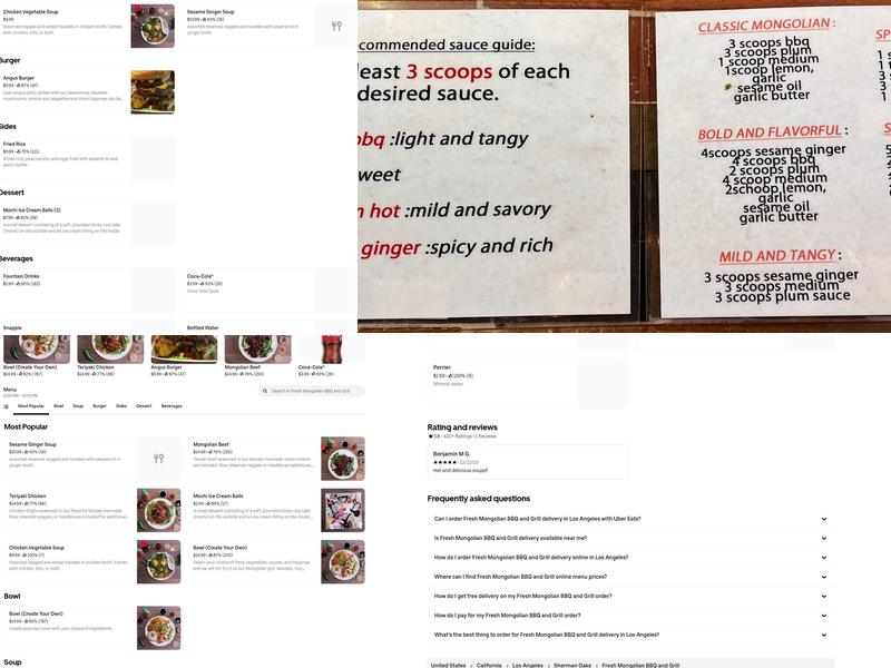 Fresh Mongolian BBQ & Grill Menu