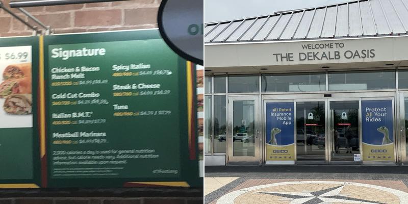 DeKalb Oasis Travel Plaza Menu