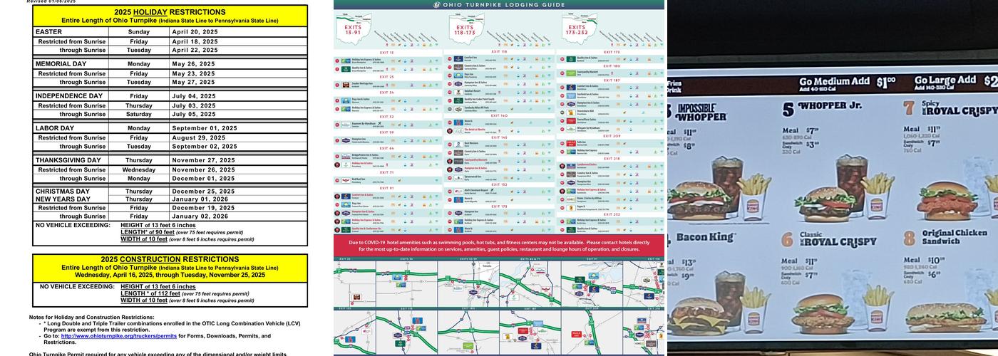 Erie Islands Service Plaza Menu