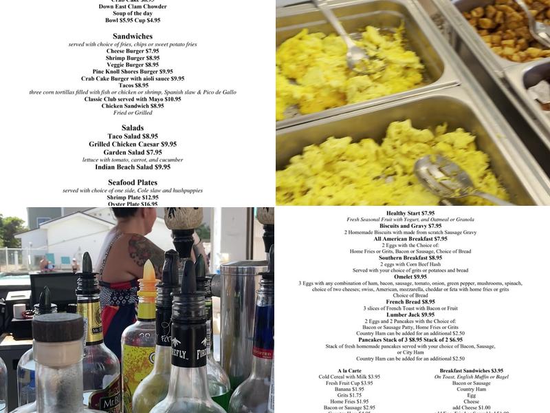 Crystal Coast Oceanfront Hotel Menu