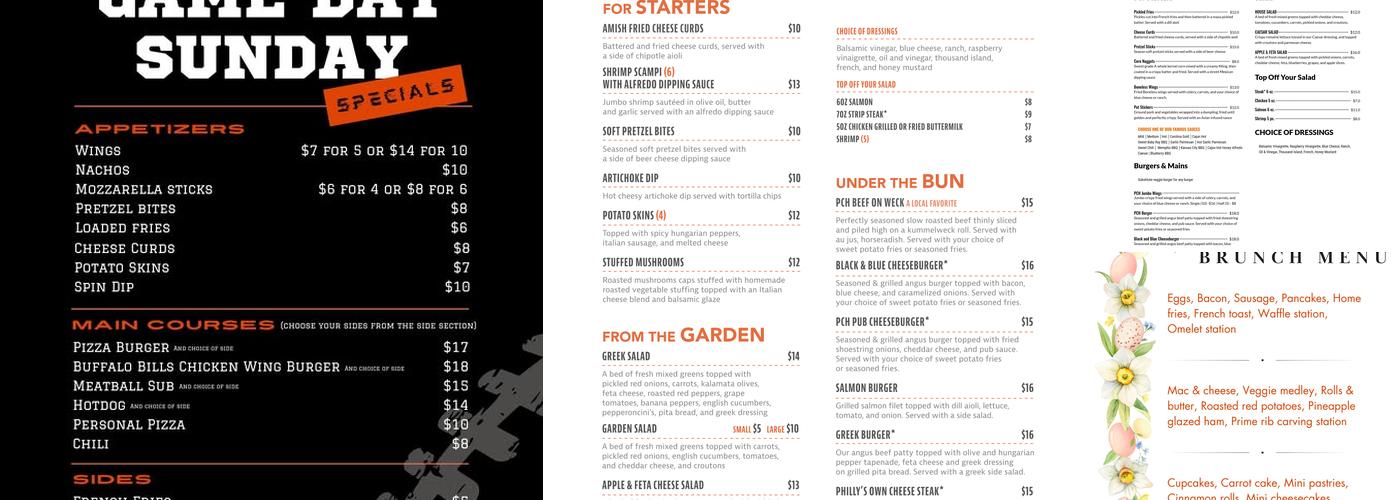 Pearl City Hops Menu