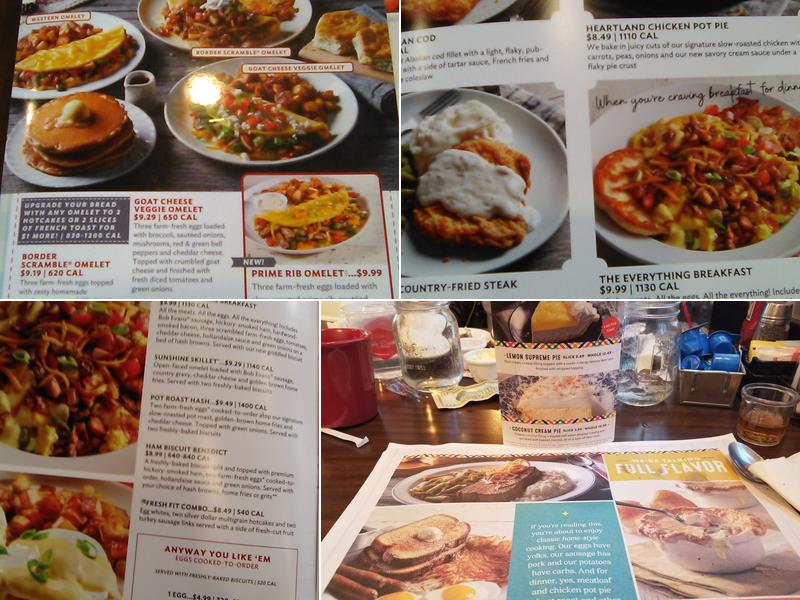 Bob Evans Menu
