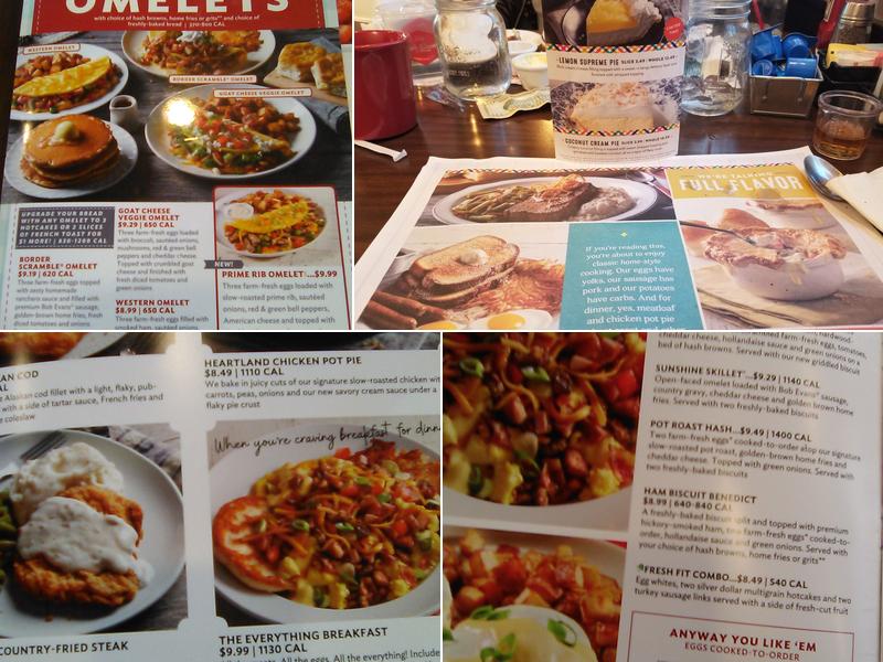 Bob Evans Menu