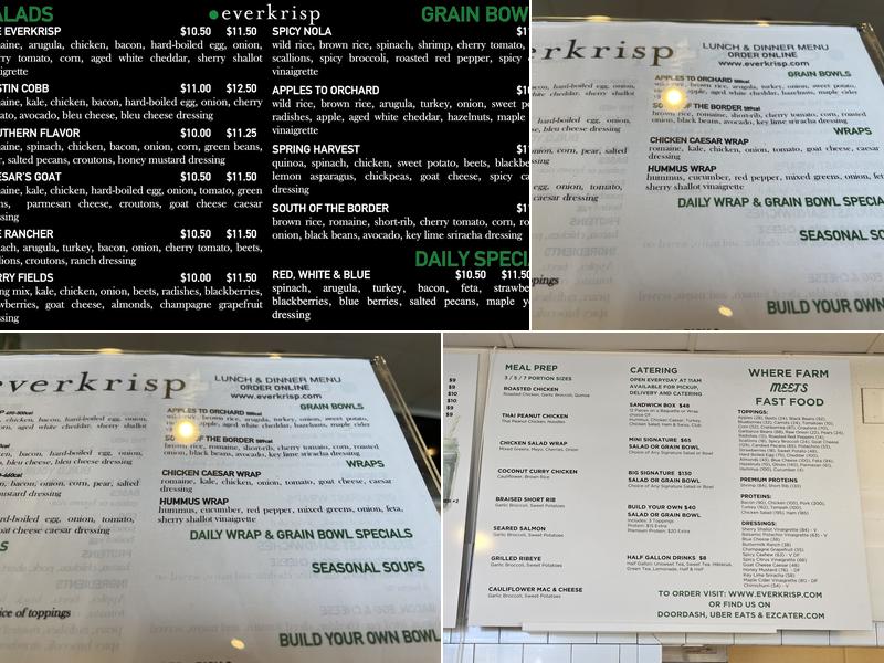Everkrisp Menu