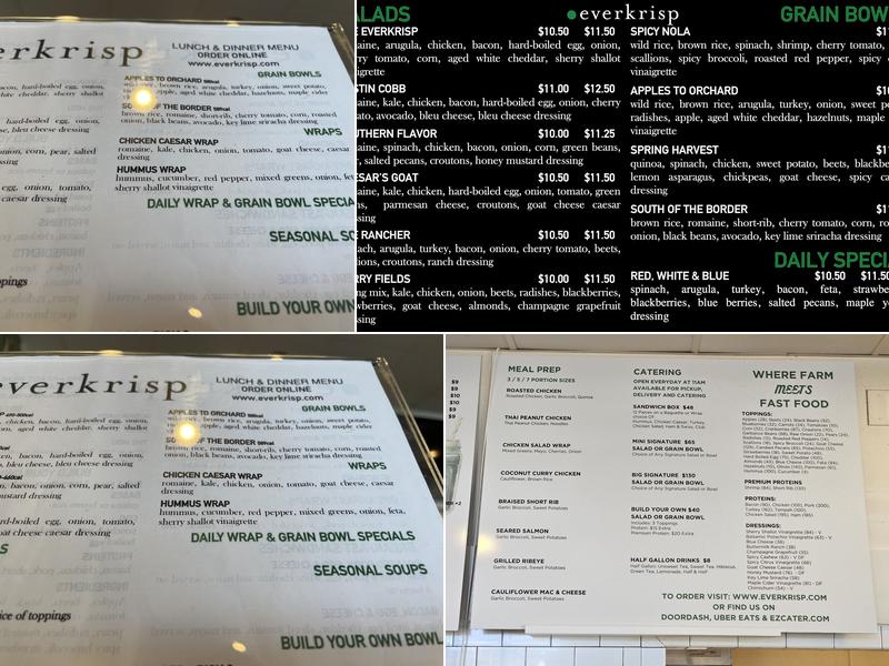 Everkrisp Menu