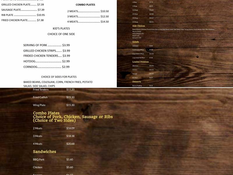 The Pottery Grill Menu