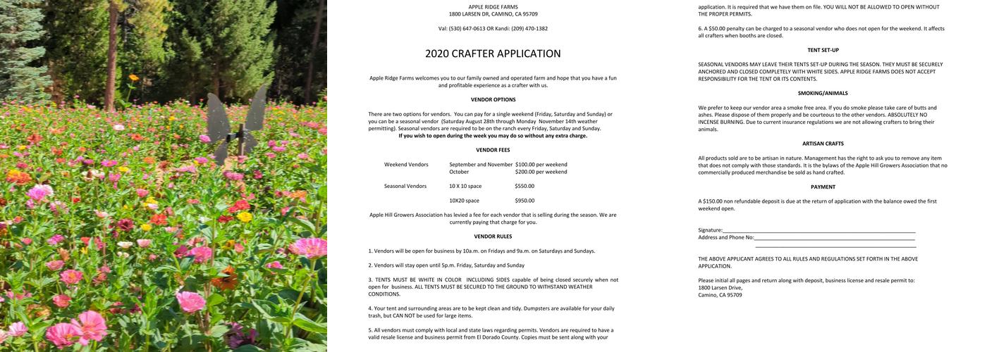 Apple Ridge Farms - Apple Hill #20 Menu