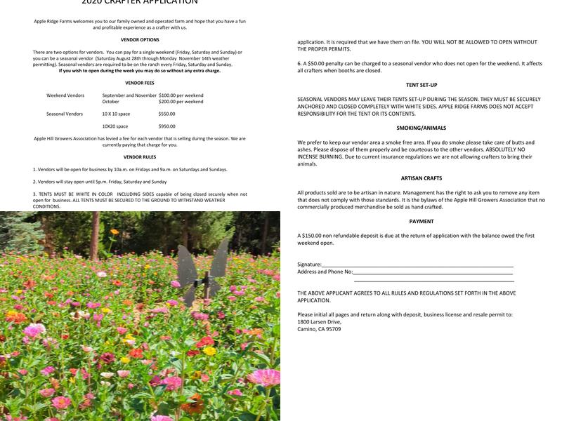 Apple Ridge Farms - Apple Hill #20 Menu