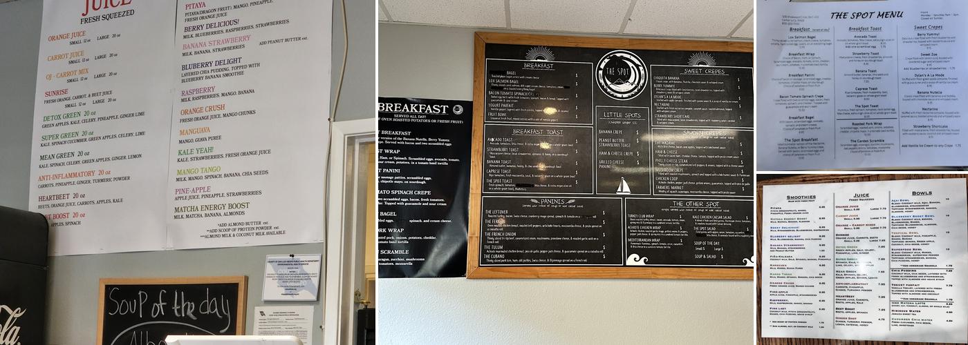 The Spot Menu