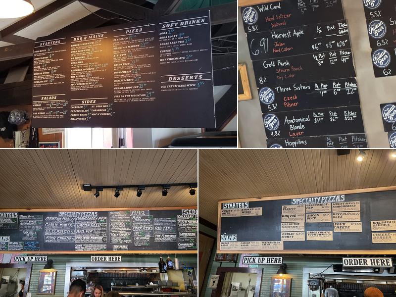 Julian Beer Co. Menu