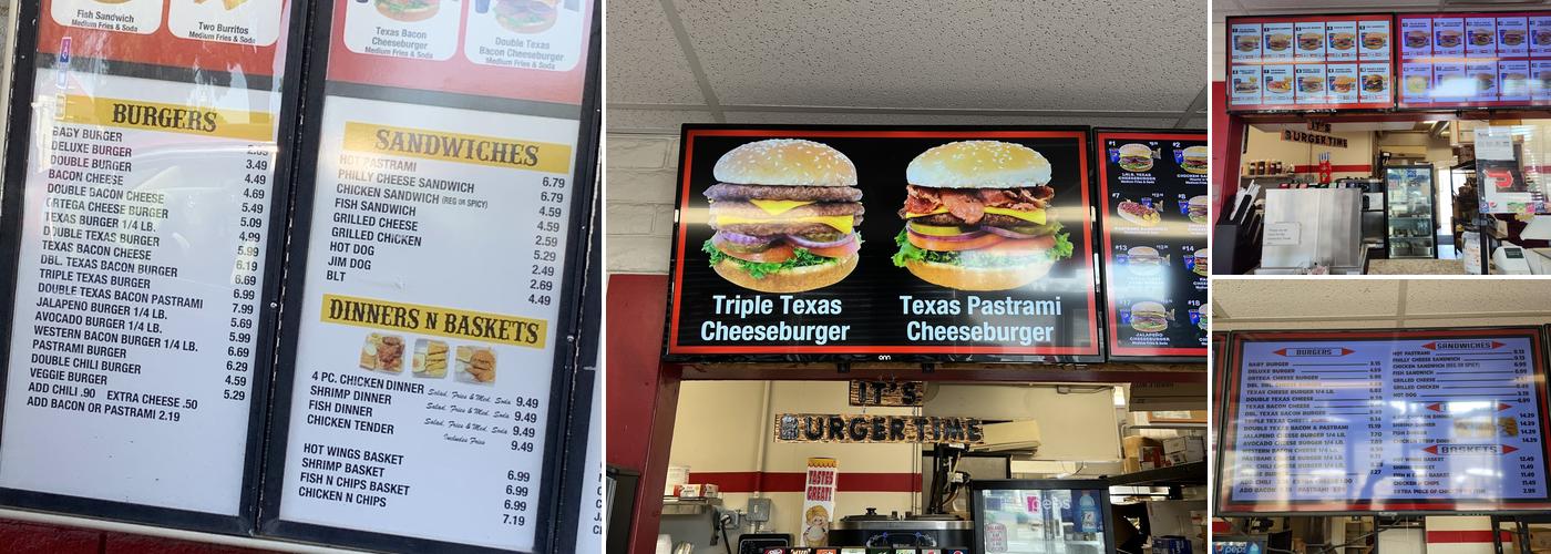 Burger Time Menu