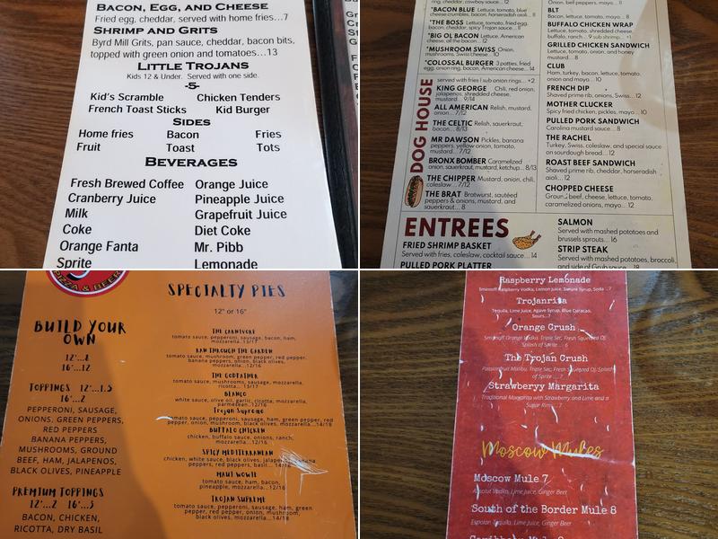 The Trojan Grill Menu