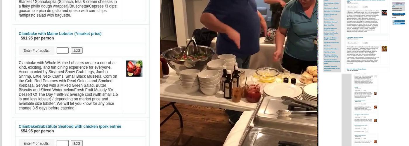 Outer Banks Clam Bakes Menu