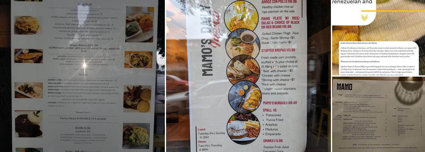 Mamo Menu