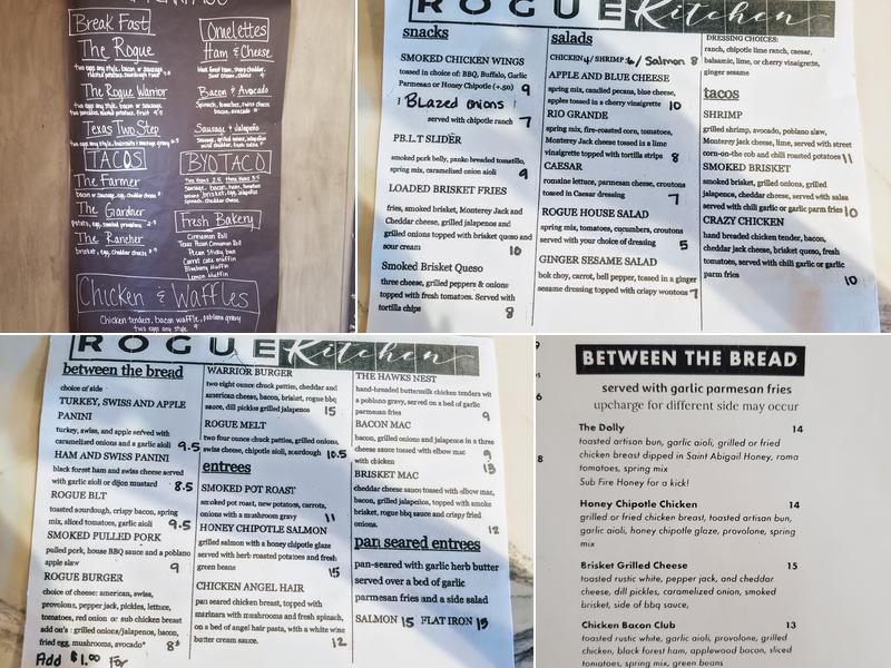 Rogue Kitchen Menu