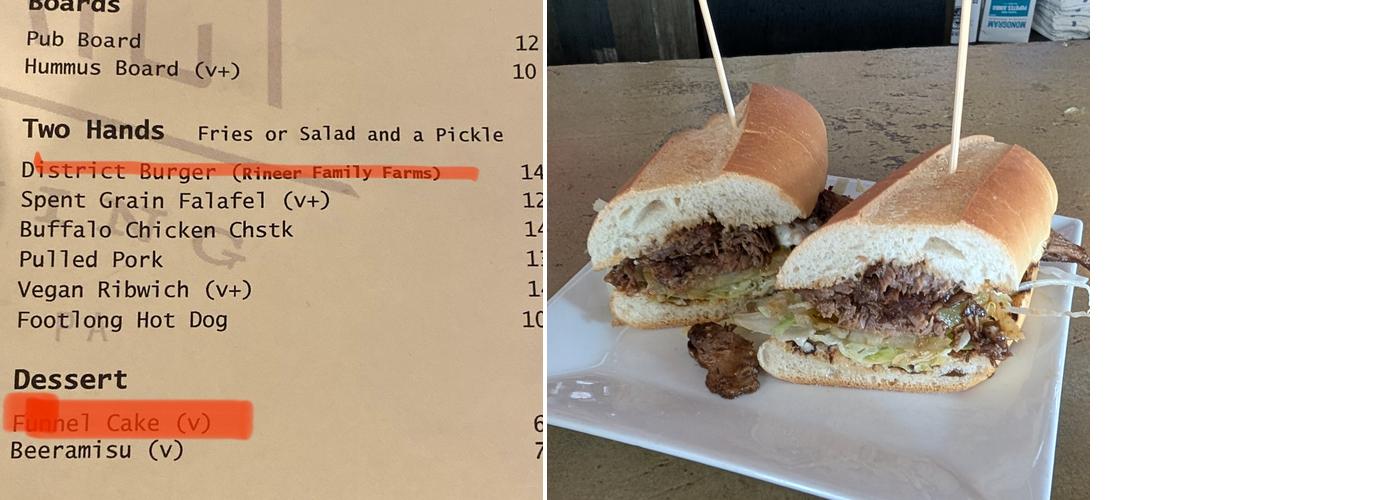 Second District Brewing Menu