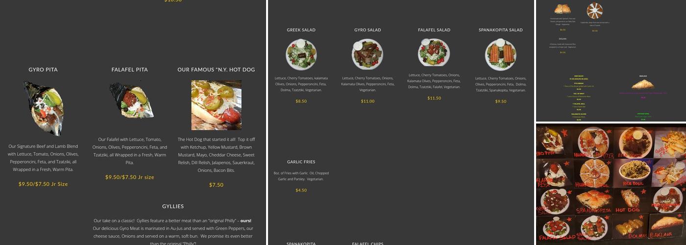 Albee's NY Gyros Menu