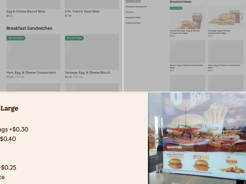 Burger King Menu