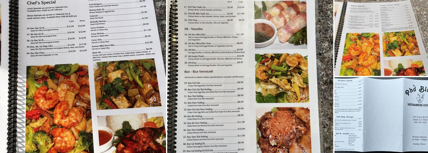 Phở Bistro | Vietnamese Cuisine Menu