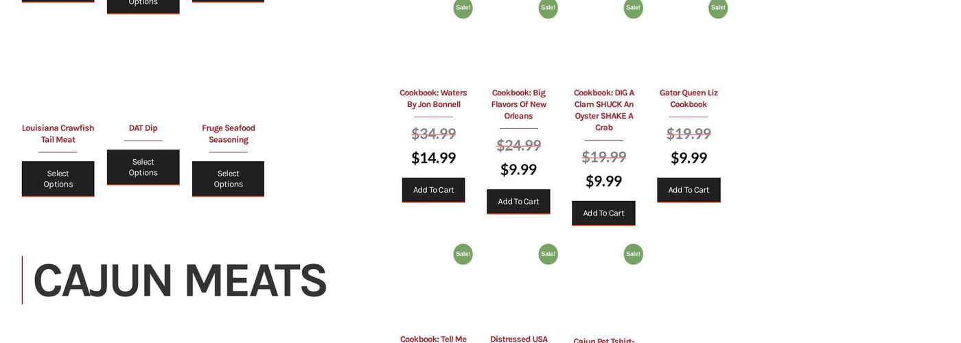 Fruge Aquafarms Menu