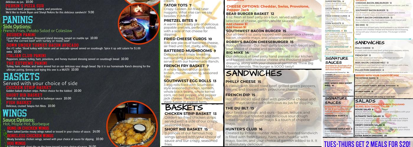 The Downunder Menu