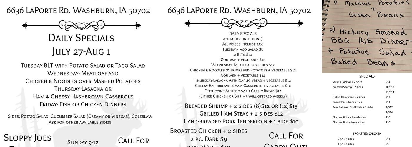 Loyal Order of Moose Menu